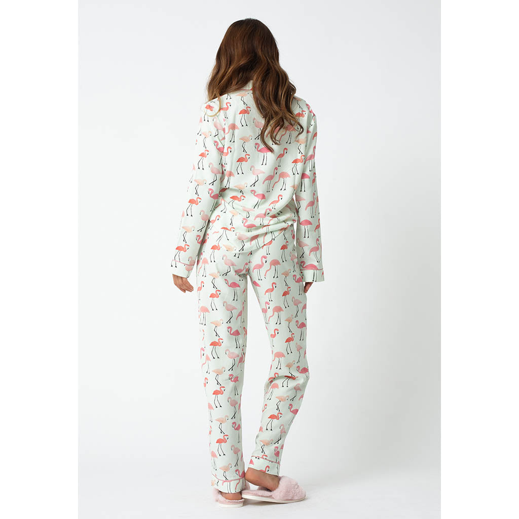 Classic Long Pajama Set | Flamingo