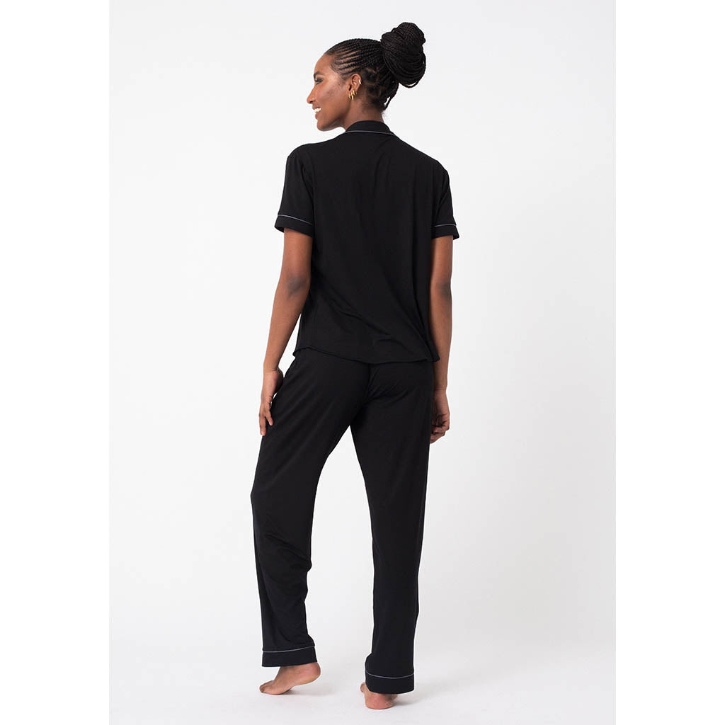 Classic Long Pajama Set | Bamboo Black