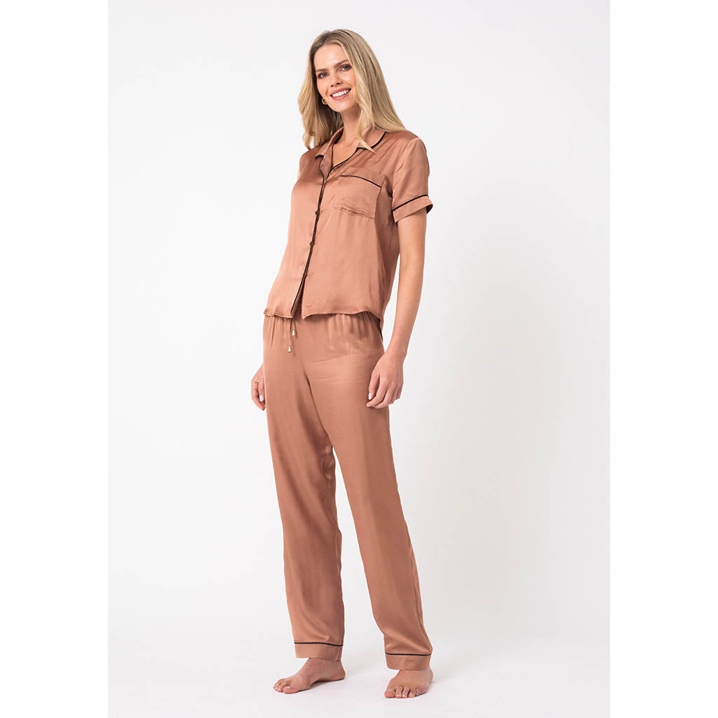 Classic Long Pajama Set | Chestnut