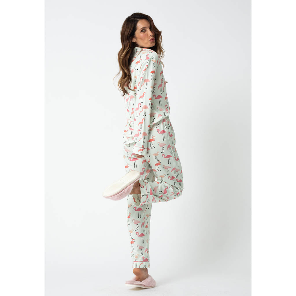 Classic Long Pajama Set | Flamingo