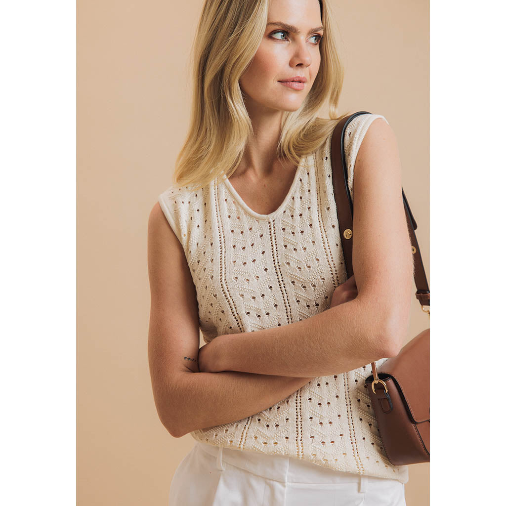 Valerie Knit Vest | Ecru