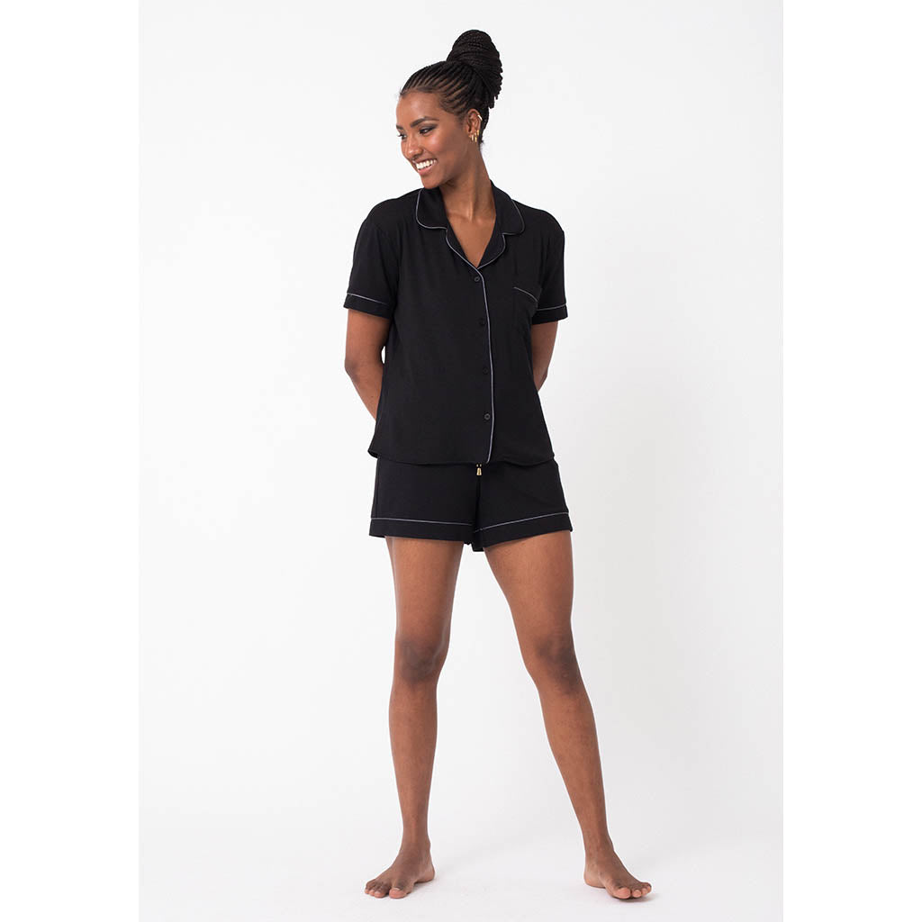 Classic Short Pajama Set | Bamboo Black