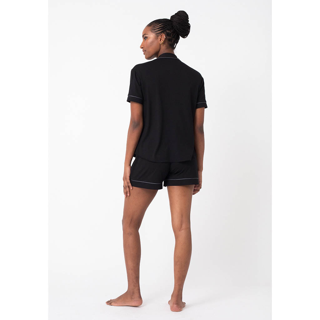 Classic Short Pajama Set | Bamboo Black