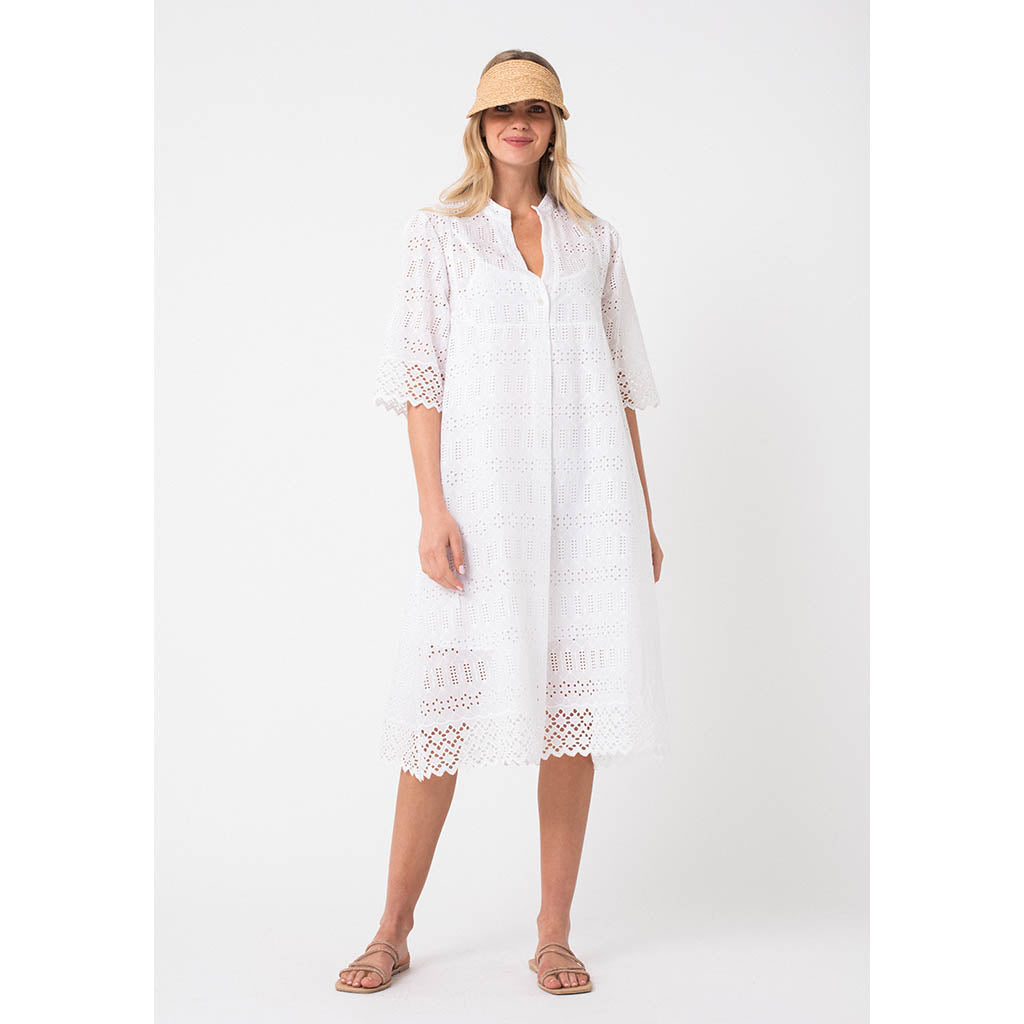 Daisy Anglaise Dress | White