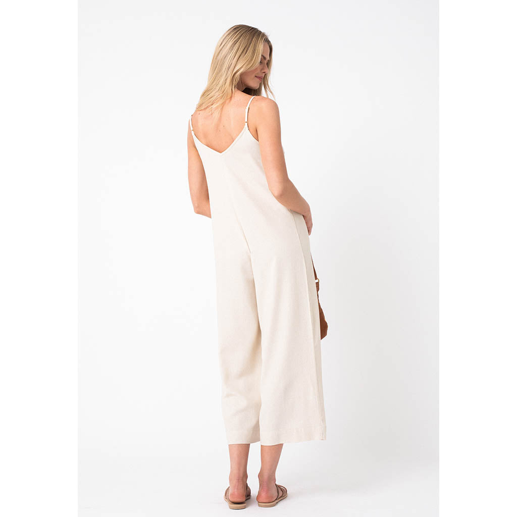 Freya Linen Jumpsuit | Natural