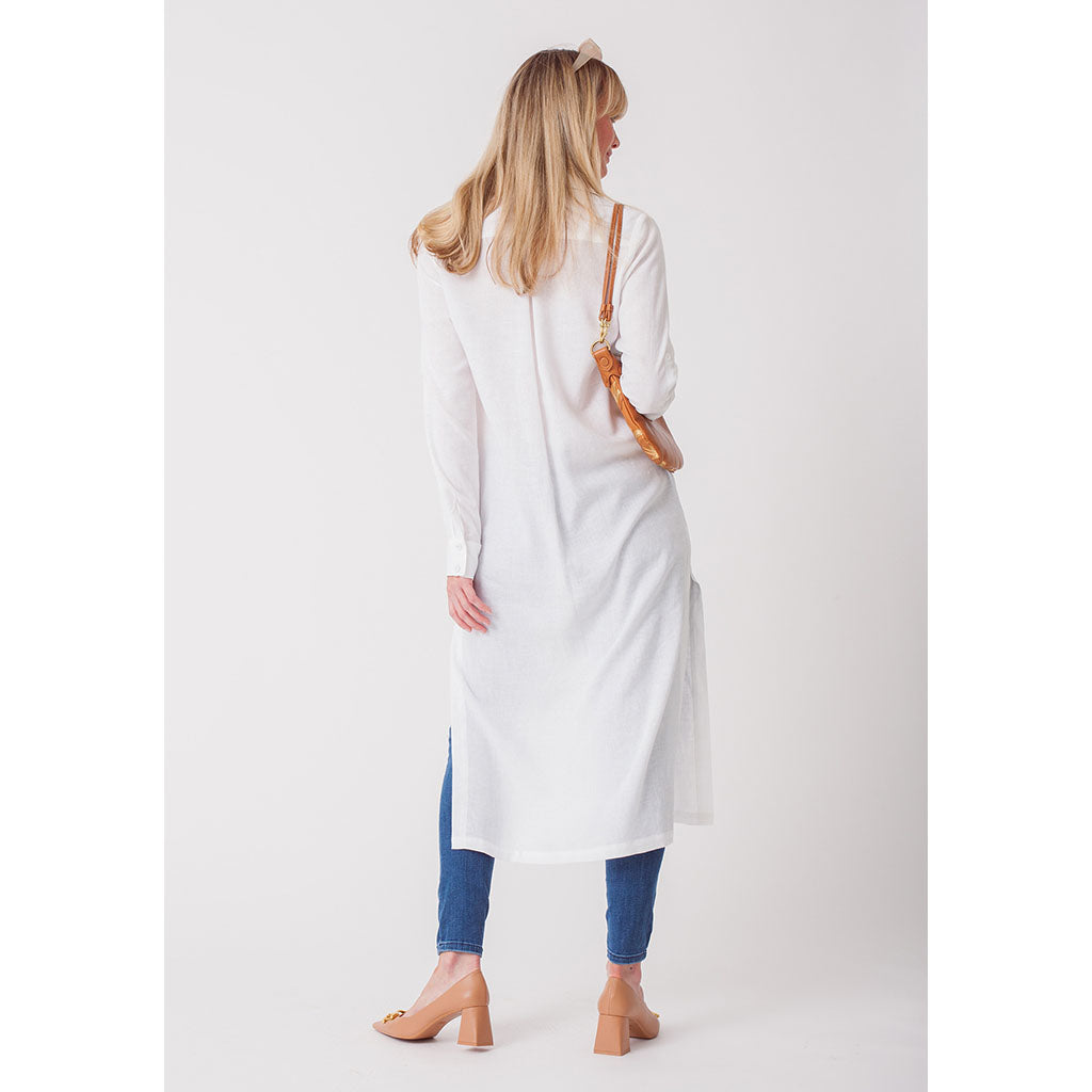 Amelia Shirt Dress White